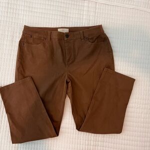NWOT Talbots brown pants 14P
